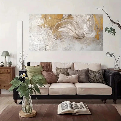 Abstract Wave Texture Wall Art Canvas Office Home Room Framed 120x60cm