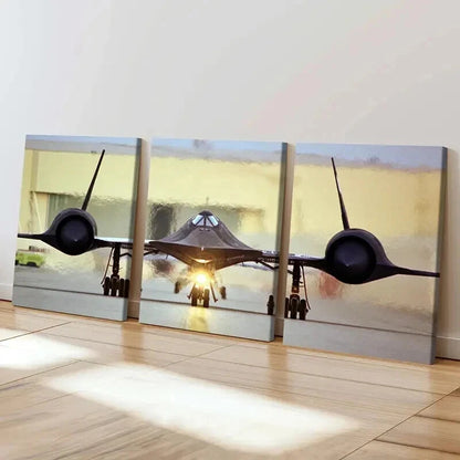 3pcs Military Fighter Jets Design Wall Art Set Canvas Framed 50x70cm - High Quality Print 100% Australian Made Wall Canvas Ready to Hang - Bella Home Decor