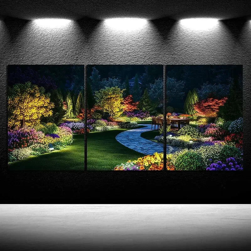 3pcs Botanical Garden Vivid Floral Metal Print Ready to Hang Art - Bella Home Decor