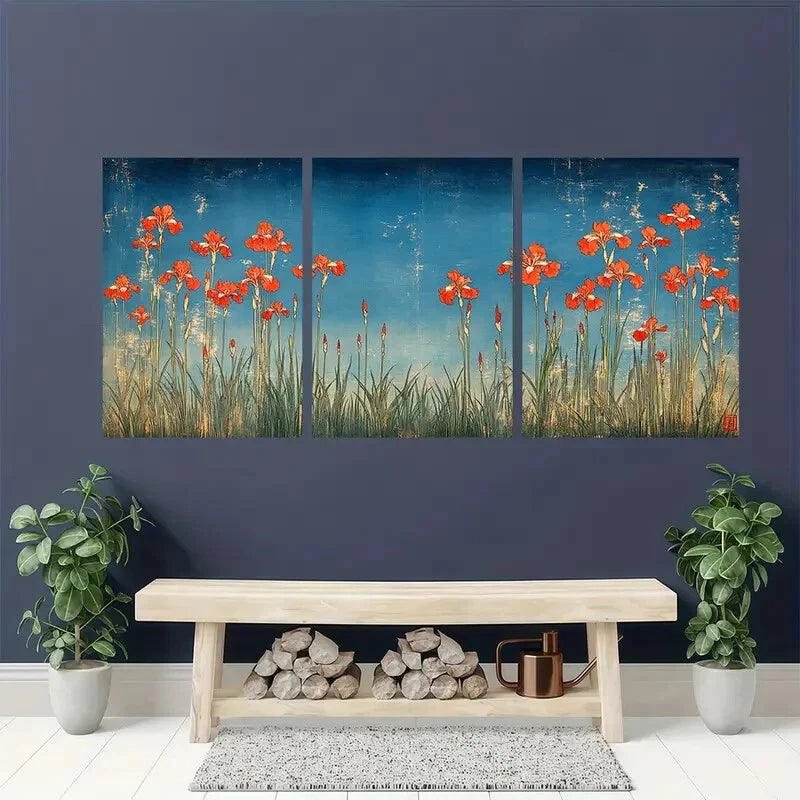 3pcs Ukiyo-E Woodblock Yorikiri  Perfect Wall Art Set Canvas Framed 40x60cm - High Quality Print 100% Australian Made Wall Canvas Ready to Hang - Bella Home Decor