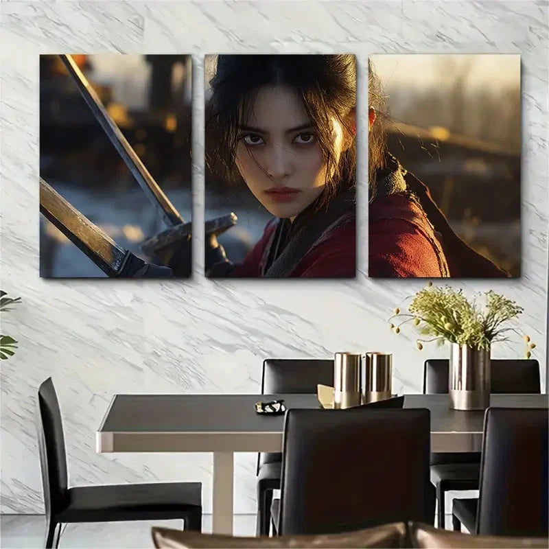 3pcs Custom For Sheung Warrior Perfect Wall Art Set Canvas Framed 40x60cm - High Quality Print 100% Australian Made Wall Canvas Ready to Hang