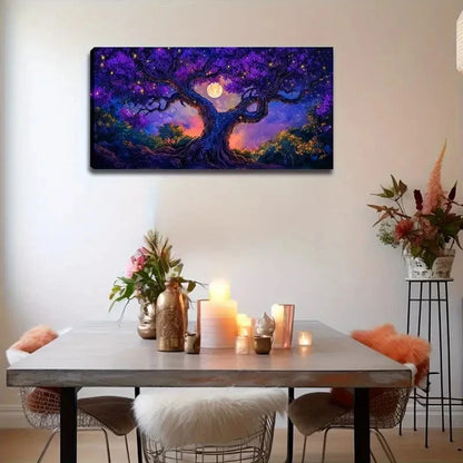 Colorful Sky & Moon Vibrant Wall Art Canvas Office Home Room Framed 120x60cm