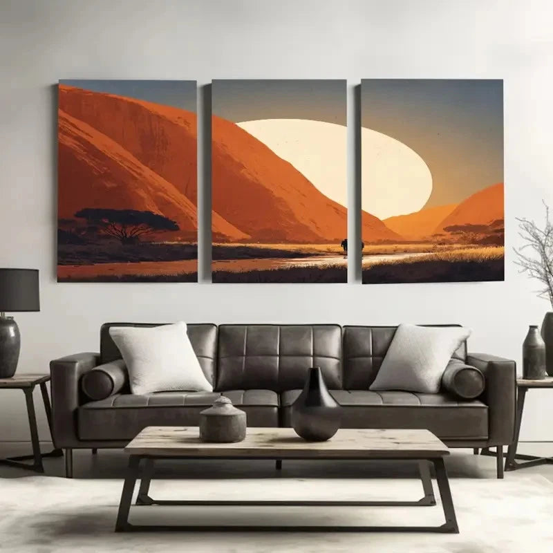 3pcs Uluru, Australia Photography Aesthetic   Wal1l Art Set Canvas Framed 40x60cm - High Quality Print 100% Australian Made Wall Canvas Ready to Hang