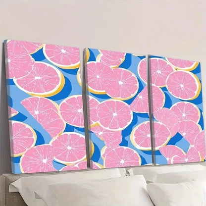 3pcs Humorous Abstract Pattern Wall Art Set Canvas Framed 50x70cm - High Quality Print 100% Australian Made Wall Canvas Ready to Hang