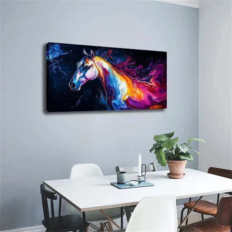 Vibrant Multicolor Abstract Wall Art Canvas Office Home Room Framed 120x60cm - Bella Home Decor