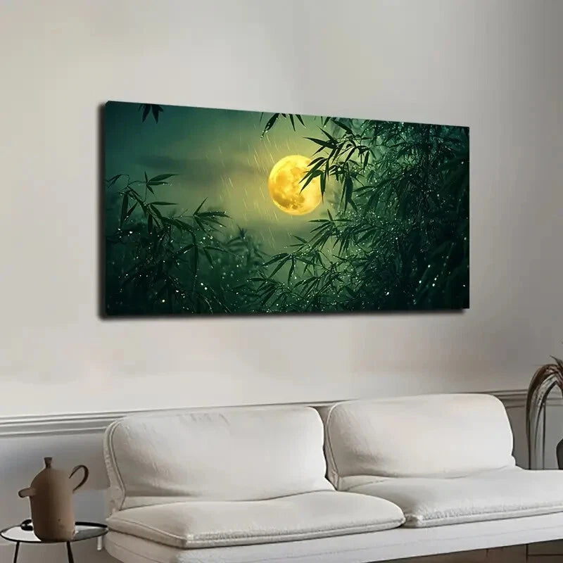 Watercolor Bamboo Forest Wall Art canvas office home room framed 120x60cm - Bella Home Decor