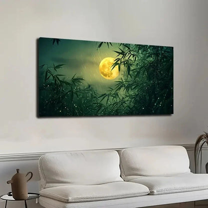 Watercolor Bamboo Forest Wall Art canvas office home room framed 120x60cm - Bella Home Decor
