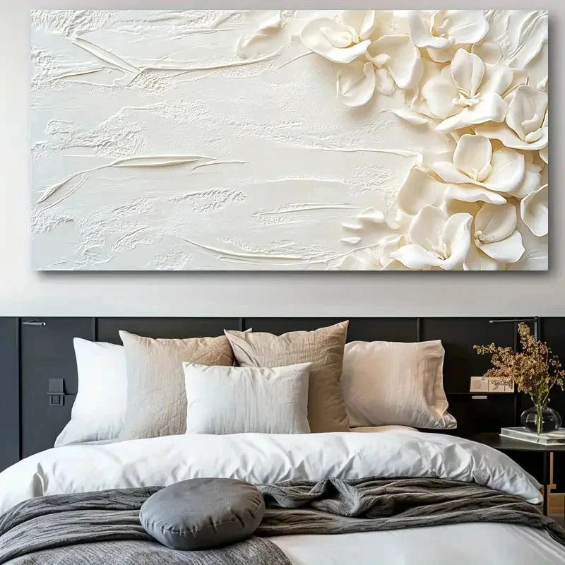 Colourful Flowers Three Mural Wall Art Canvas Office Home Room Framed 120x60cm