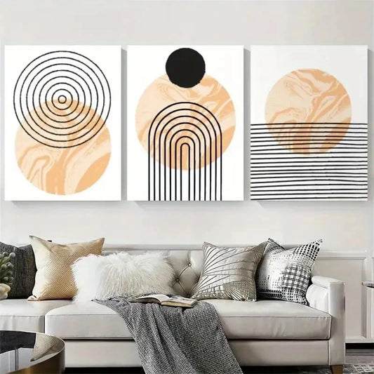 3pcs Abstract Golden Loop Bridge