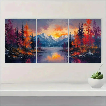 3pcs Colorful Abstract Texture Flower DG   Wall Art Set Canvas Framed 50x70cm - High Quality Print 100% Australian Made Wall Canvas Ready to Hang - Bella Home Decor