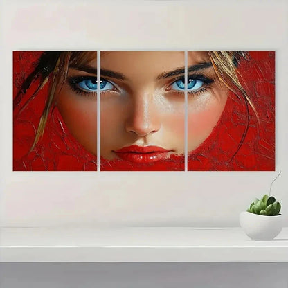 3pcs  Abstract Beautiful Girl  HY   Wall Art Set Canvas Framed 60x90cm - High Quality Print 100% Australian Made Wall Canvas Ready to Hang - Bella Home Decor