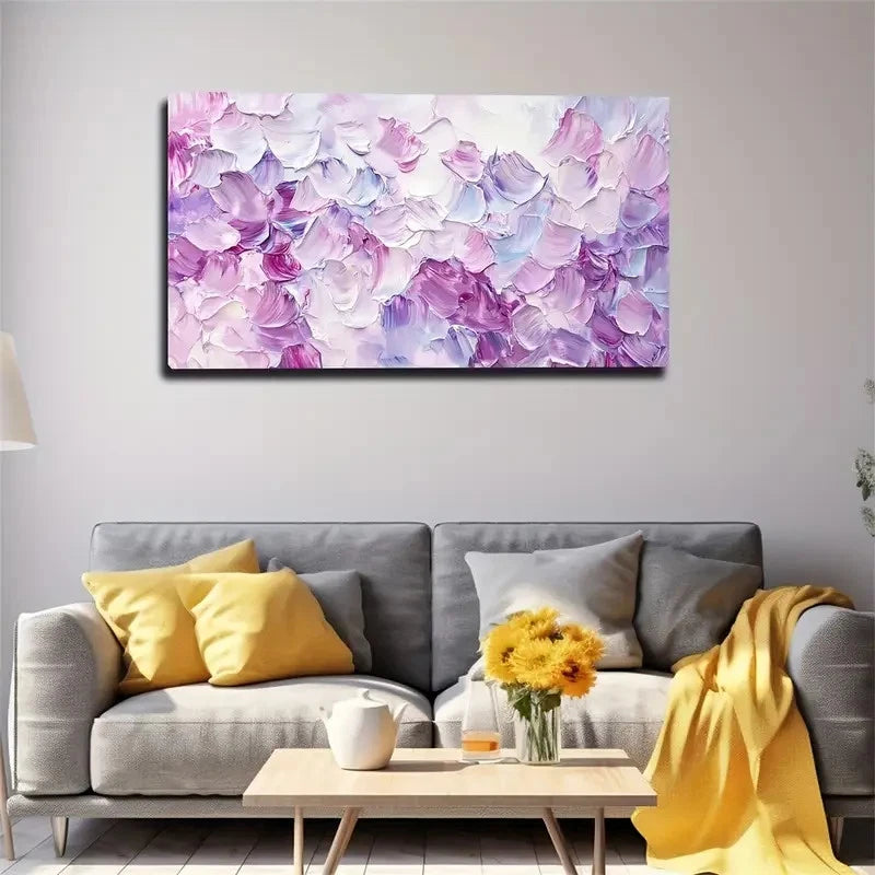 Pink And Purple As The Mainc Wall Art Canvas Office Home Room Framed 120x60cm - Bella Home Decor