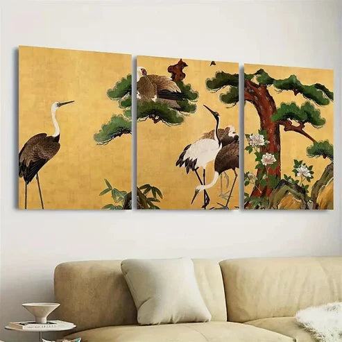 3pcs Vibrant Polyester  Wall Art Set Canvas Unframed - High Quality Print 100% Australian Made Wall Canvas - Bella Home Decor