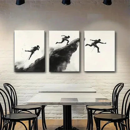 3pcs Rock Climber in Action Adventure Perfect Wall Art Canvas Unframed - High Quality Print 100% Australian Made Wall Canvas