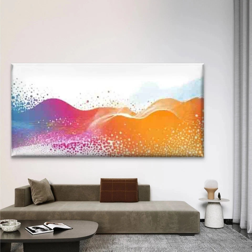 Colorful Abstract Swirl Wall Art Canvas Office Home Room Framed 120x60cm