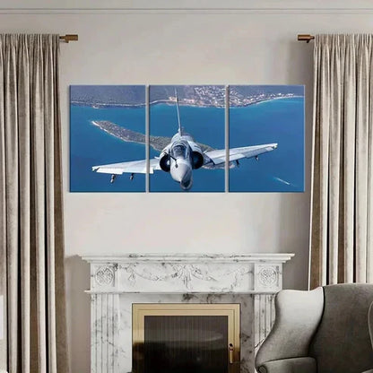 3pcs Military Theme Artwork Fighter Jets Wall Art Canvas Unframed - High Quality Print 100% Australian Made Wall Canvas