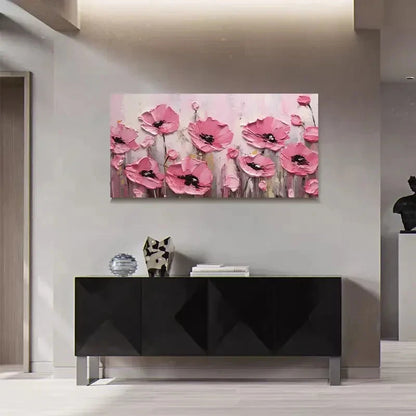 Abstract Pink Rose Flower Wall Art Canvas Office Home Room Framed 120x60cm