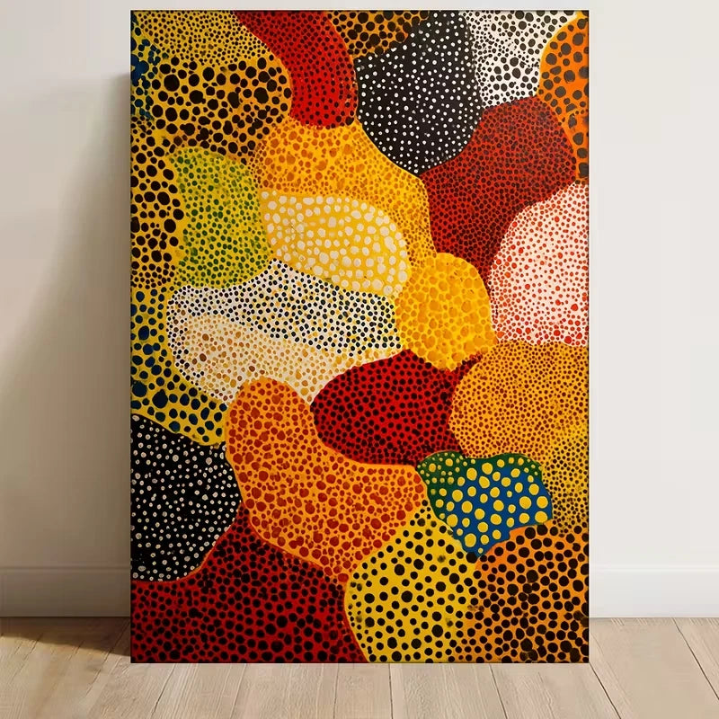 Yayoi Kusama Inspired Polka Dot Metal Print Ready to Hang