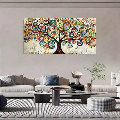 Abstract Tree Of Life Aesthetic Wall Art Canvas Office Home Room Framed 120x60cm - Bella Home Decor
