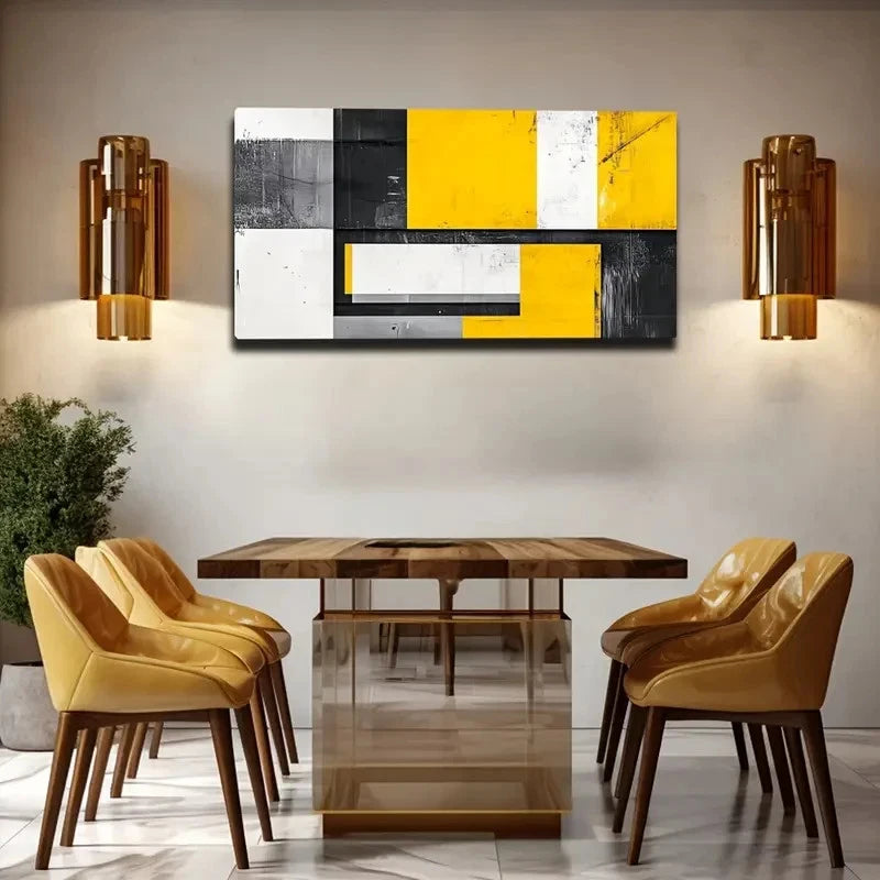Frameless Minimalist Geometric Wall Art Canvas Office Home Room Framed 120x60cm