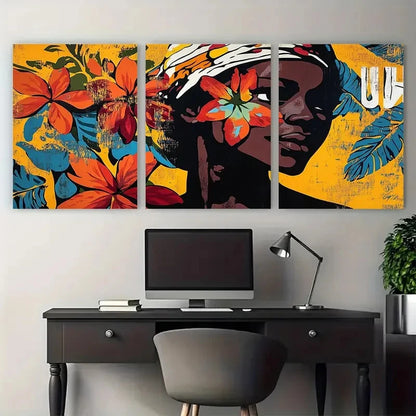3pcs Maximalist Bundle Funky Retro Prefect Wall Art Set Canvas Framed 40x60cm - High Quality Print 100% Australian Made Wall Canvas Ready to Hang
