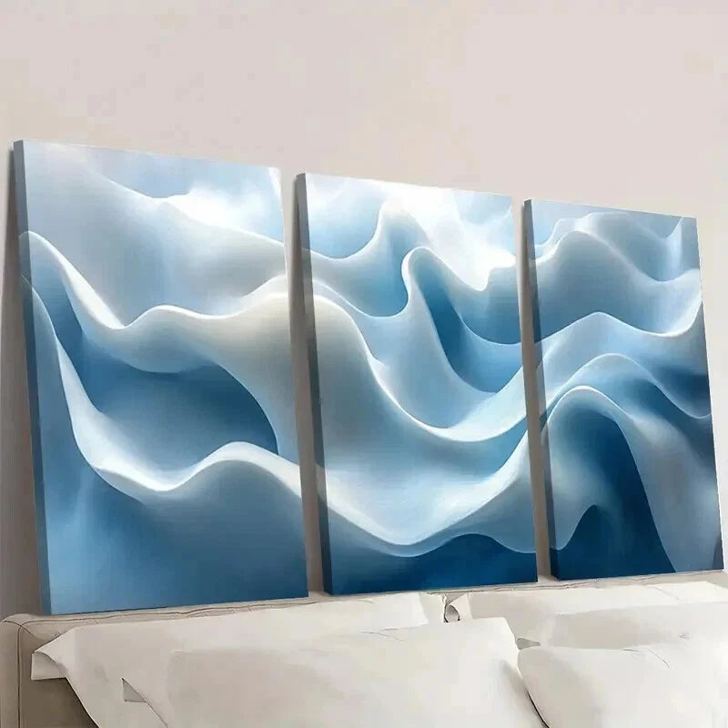 3pcs Geometric Minimalist Design with White Wall Art Set Canvas Framed 40x60cm - High Quality Print 100% Australian Made Wall Canvas Ready to Hang - Bella Home Decor