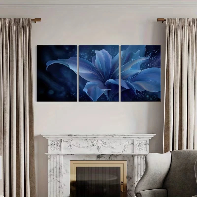 3pcs Abstract Floral Elegant Design  Wall Art Set Canvas Framed 40x60cm - High Quality Print 100% Australian Made Wall Canvas Ready to Hang - Bella Home Decor