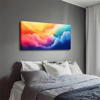 Color Dynamic Form Presentation Wall Art Canvas Office Home Room Framed 120x60cm - Bella Home Decor