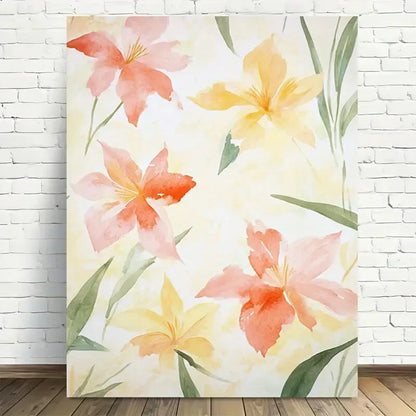 Beautiful Spring Bloom Watercolor Painting 40x60cm Metal Print Ready to Hang - Bella Home Decor