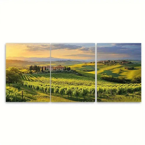 3pcs Tuscany Painting Italian Countryside  Wall Art Set Canvas Unframed – High Quality Print, 100% Australian Made Wall Canvas - Bella Home Decor