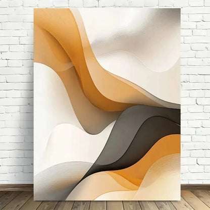 Beautiful Abstract Wave Modern Painting 40x60cm Metal Print Ready to Hang - Bella Home Decor