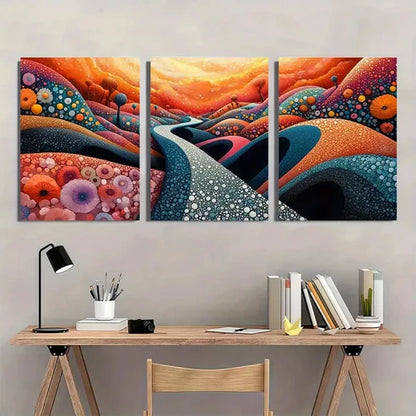 3pcs Abstract Panoramic Jacanid Marble Perfect Wall Art Canvas Unframed - High Quality Print 100% Australian Made Wall Canvas - Bella Home Decor