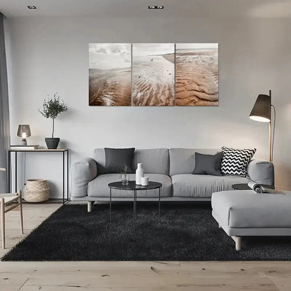 3pcs Beachscape Coastal Nature Scenery Metal Print Ready to Hang Art - Bella Home Decor