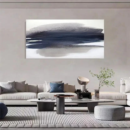 Abstract Black Ink Graffiti Versatile Wall Art Canvas Office Home Room Framed 120x60cm - Bella Home Decor