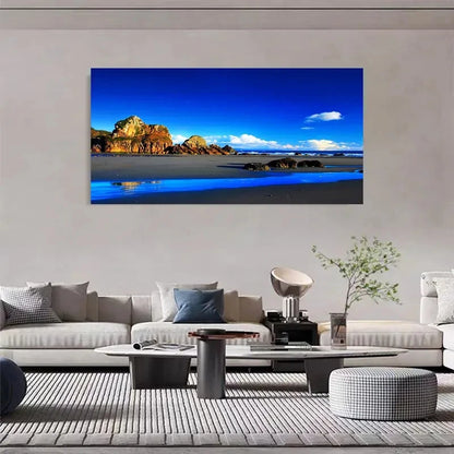 Stunning Coastal Landscape Wall Art Canvas Office Home Room Framed 120x60cm - Bella Home Decor