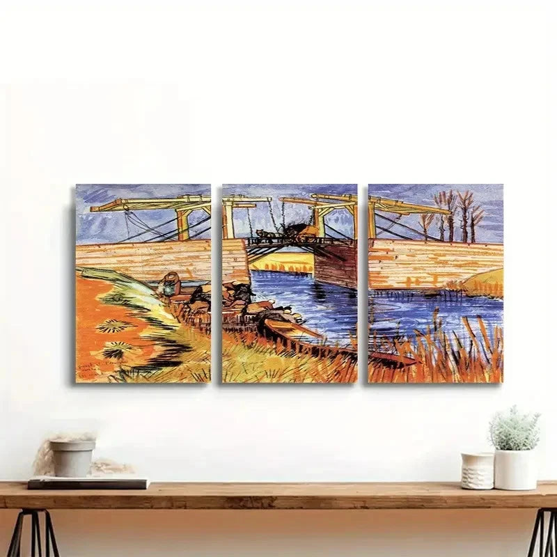 3pcs Vincent Willem Van Gogh Metal Print Ready to Hang Art