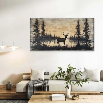 Echoes of the North Wall Art Canvas Office Home Room Framed 120x60cm