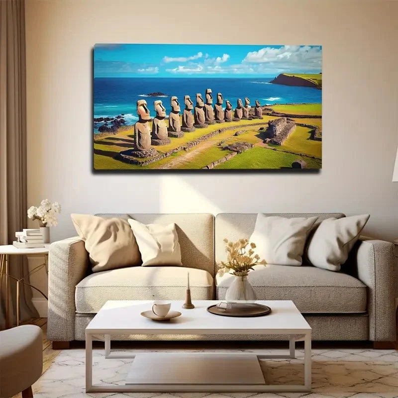 Resurrection Island Giant Wall Art Canvas Office Home Room Framed 120x60cm
