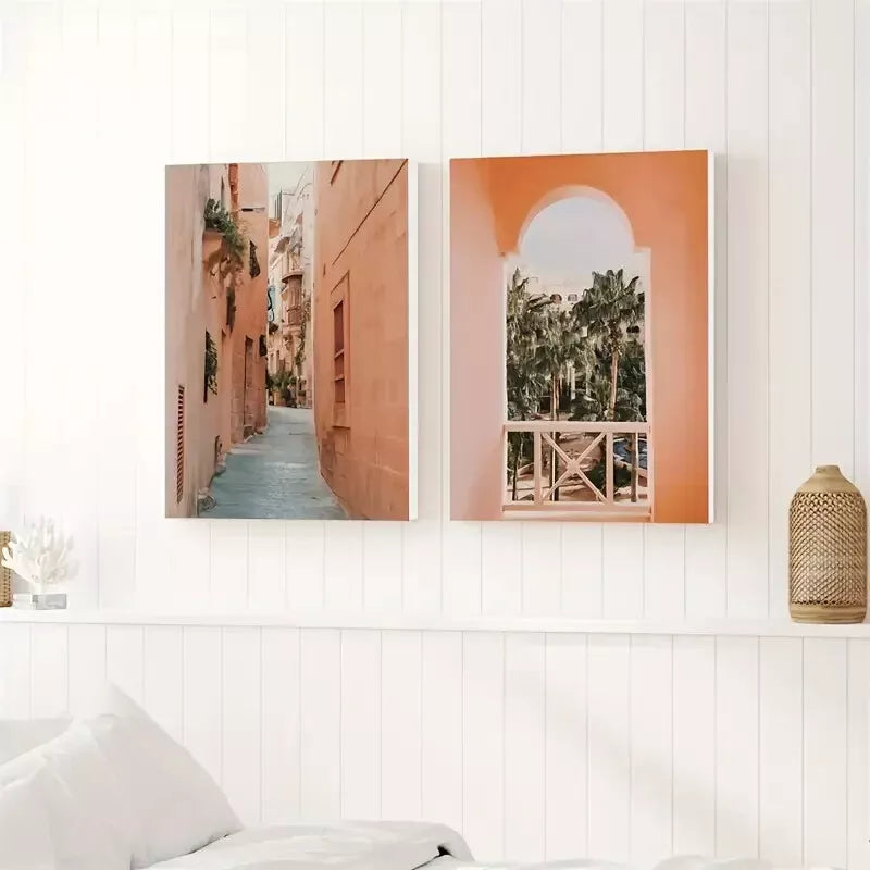 Moroccan Marrakech Travel Scenes - Framed 50x75cm - High Quality Print 100% Australian Made Wall Canvas Ready to Hang