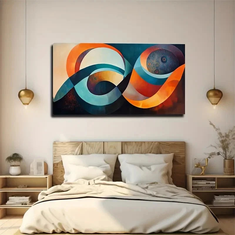 Colourful Lines Are Suitable Wall Art Canvas Office Home Room Framed 120x60cm