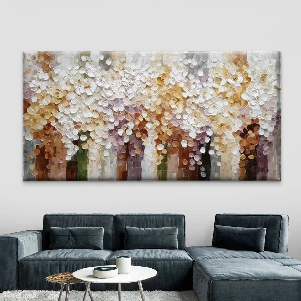 Abstract Blooming Flower Wall Art Canvas Office Home Room Framed 120x60cm