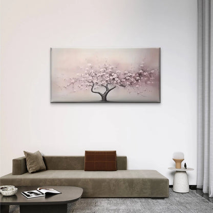 Trees Pink Flowers Perfect Wall Art Canvas Office Home Room Framed 120x60cm