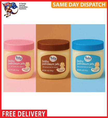 3 Pack Baby Lovey Baby Petroleum Jelly - Gentle Skin Protectant 6oz Each Fresh
