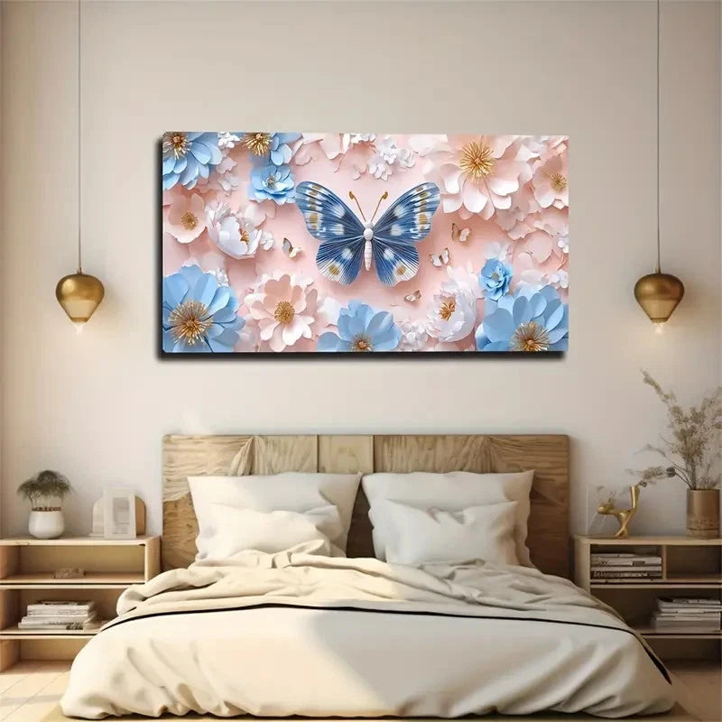 Painting With Floral Patterns Wall Art Canvas Office Home Room Framed 120x60cm