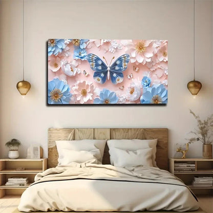 Painting With Floral Patterns Wall Art Canvas Office Home Room Framed 120x60cm