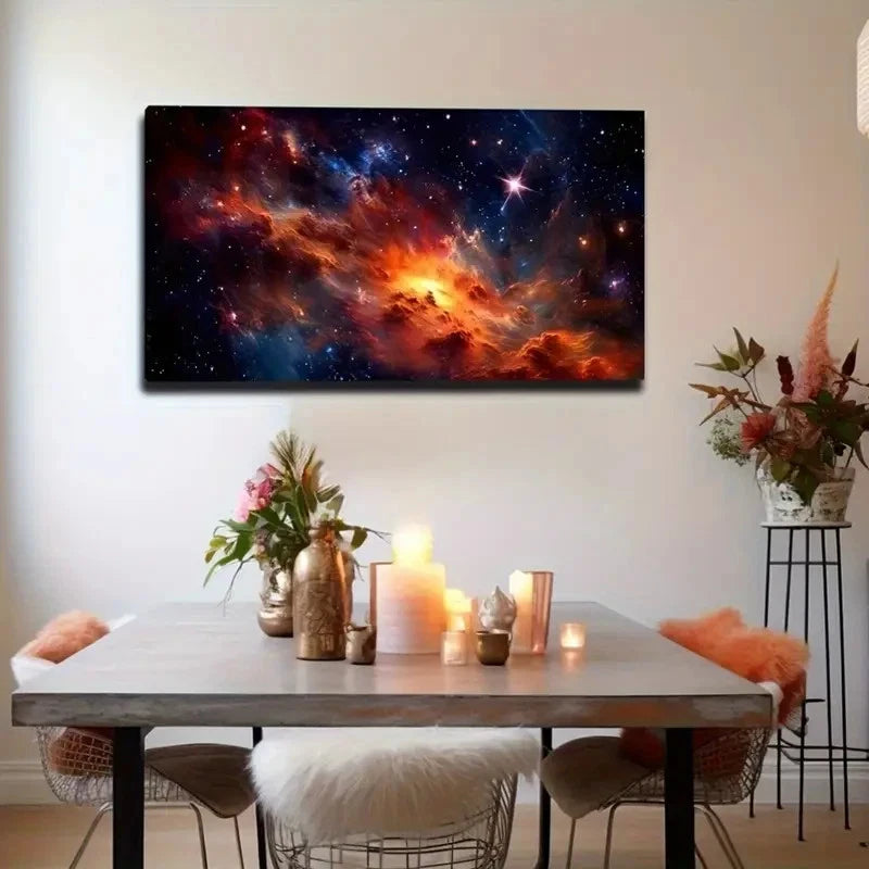 Spectacular Cosmic Nebula Stars Wall Art Canvas Office Home Room Framed 120x60cm