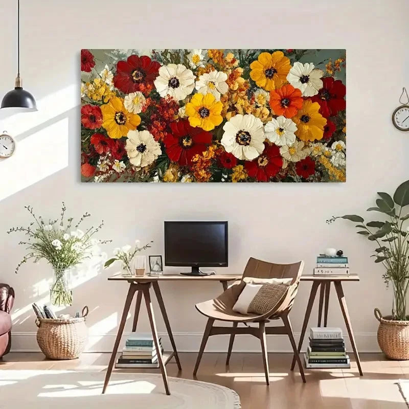 Vibrant Mixed Colors Nature Wall Art Canvas Office Home Room Framed 120x60cm - Bella Home Decor