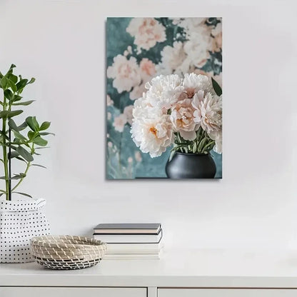 Beautiful Beautiful Peonies Suitable Painting 40x60cm Metal Print Ready to Hang - Bella Home Decor
