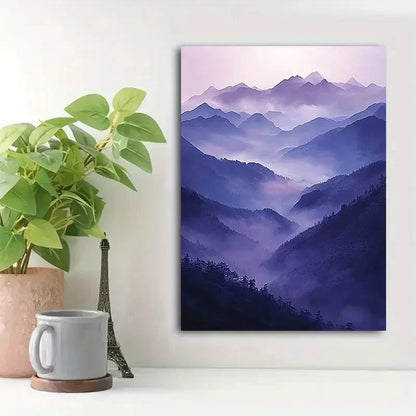Beautiful Abstract Watercolor Landscape Painting 40x60cm Metal Print Ready to Hang