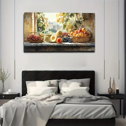 Windowsill With Castle View Wall Art Canvas Office Home Room Framed 120x60cm
